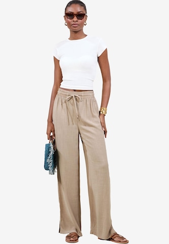 Lipsy Wide Leg Hose in Beige: Vorderseite
