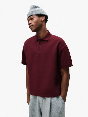 BershkaMajica 'INTERLOCK' - crvena boja: prednji dio