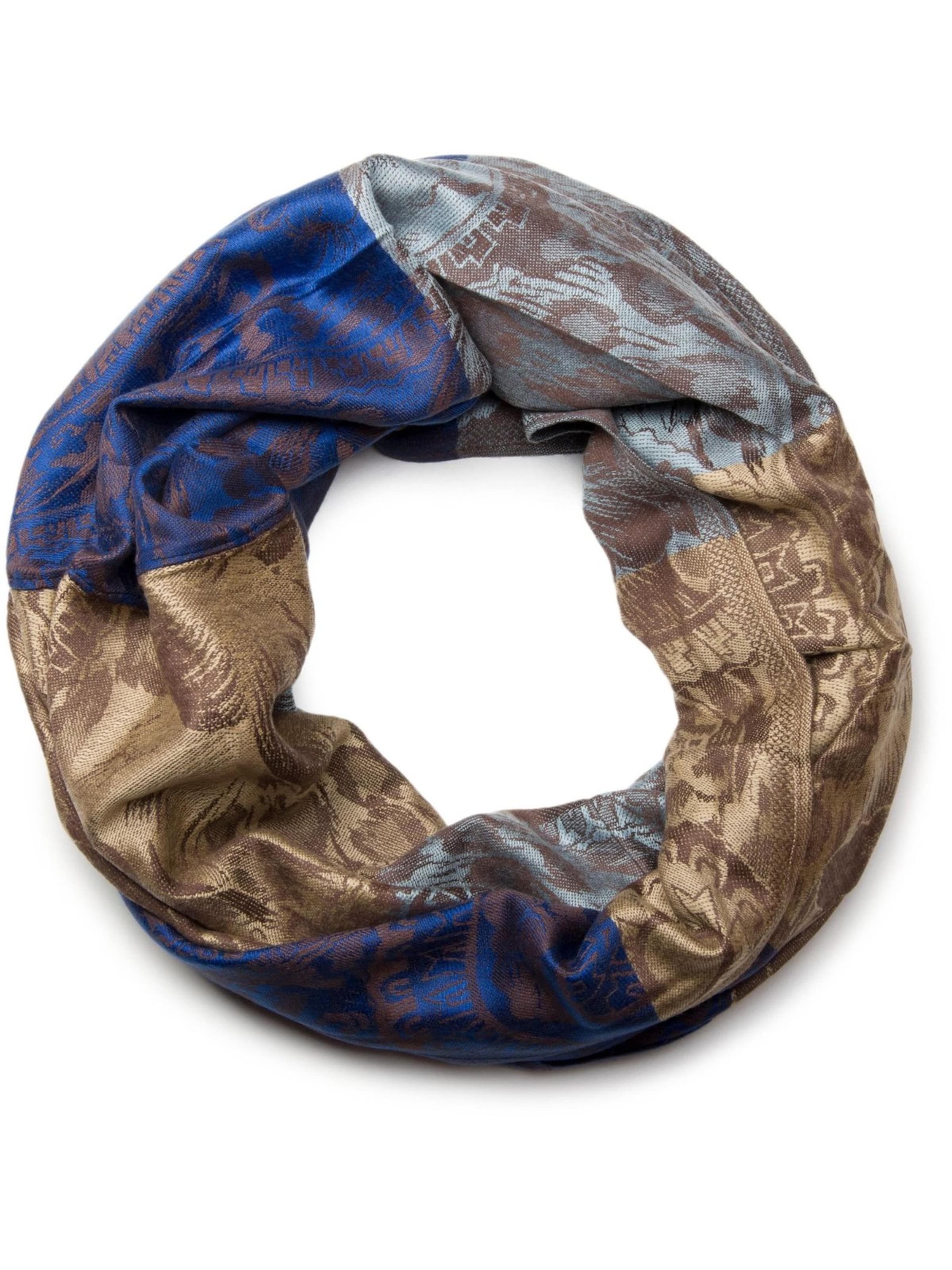 styleBREAKER Loop scarf 'Loop mit Hibiskus Blüten und Paisley Muster' in Mixed colours: front