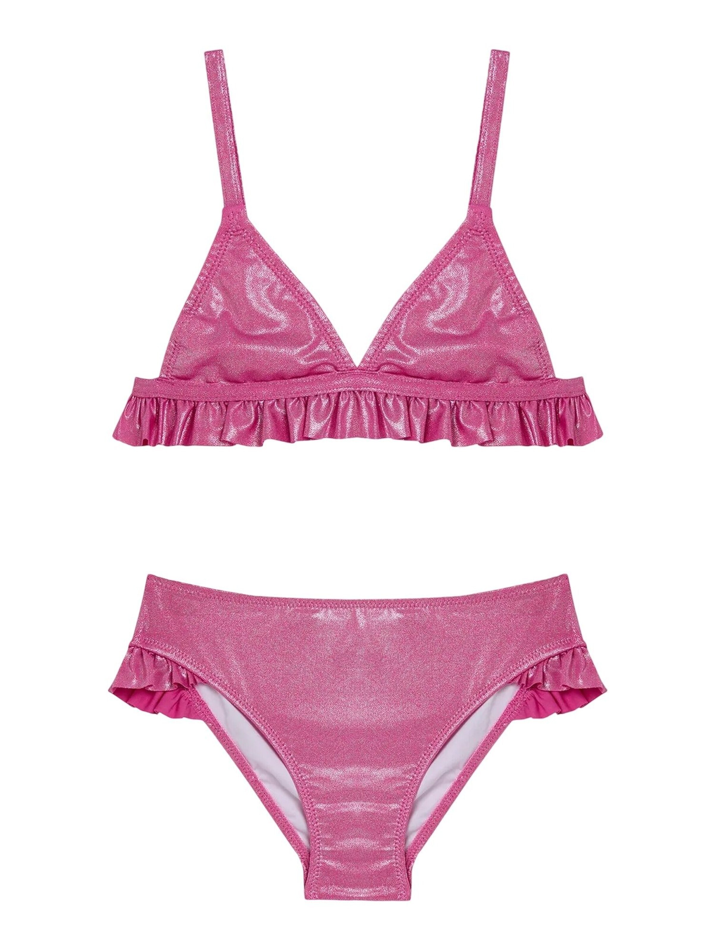 Penti Bikini 'PENTI Mädchen Shiny Triangel-Bikini-Set' in Roze: voorkant