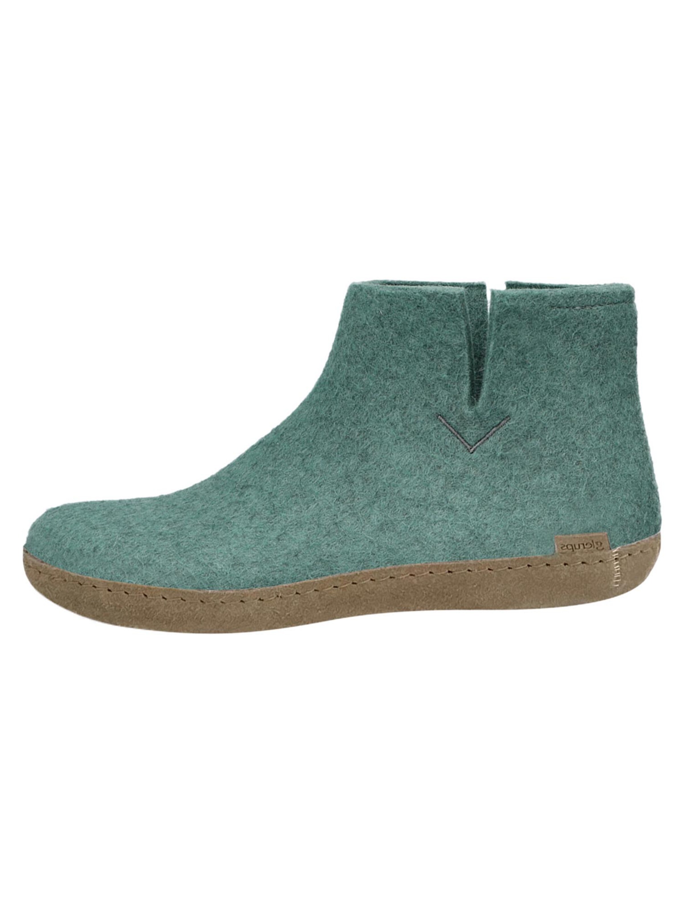 Glerups Slipper 'Ledersohle' in Blue: front