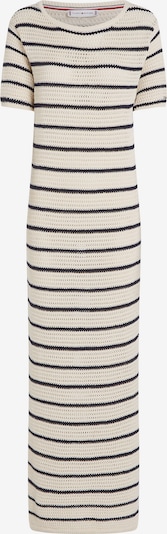 Megzta suknelė 'POINTELLE' iš TOMMY HILFIGER, spalva – dramblio kaulo / tamsiai mėlyna jūros spalva, Prekių apžvalga