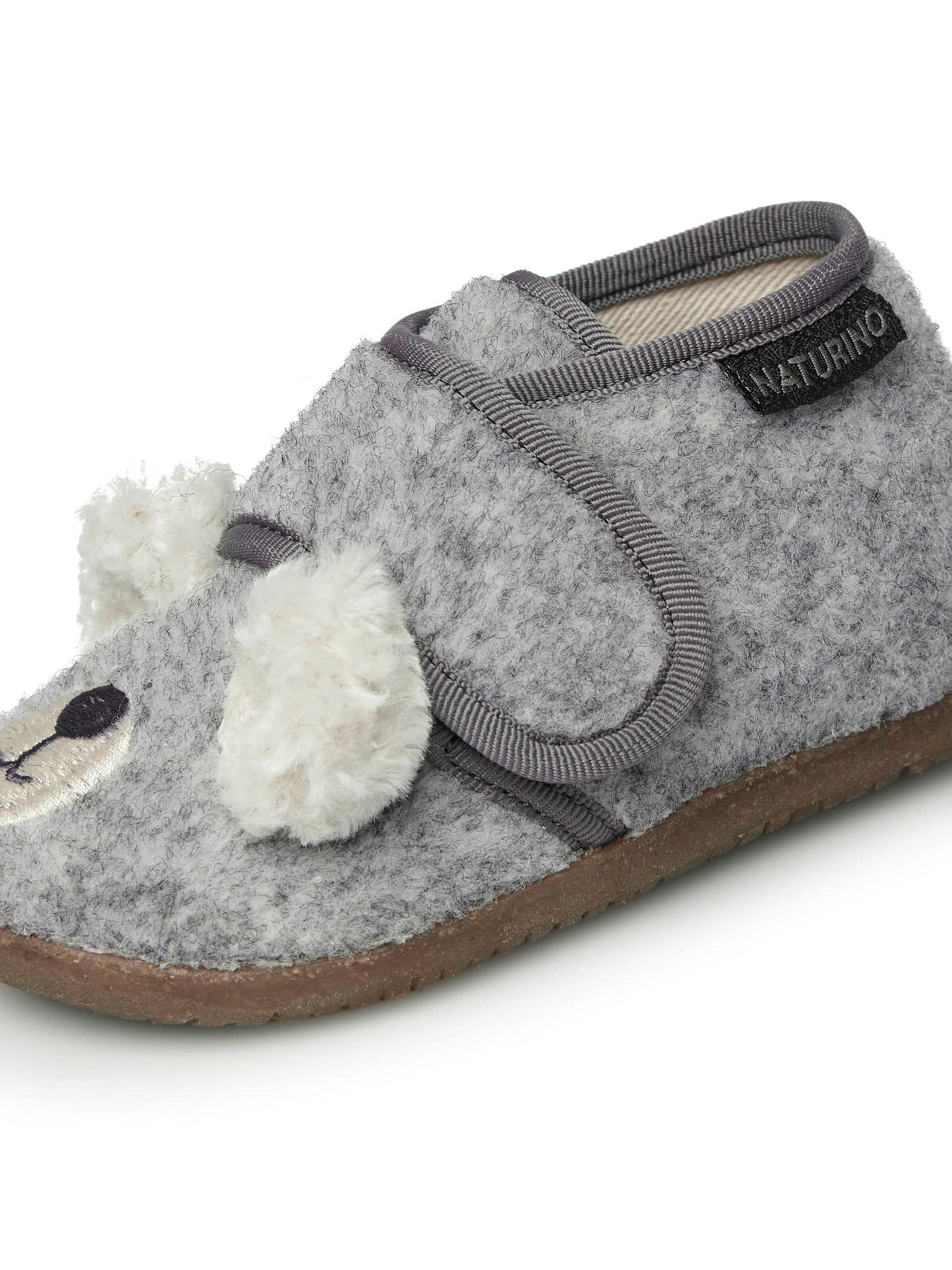 NATURINO Slipper 'BIDAIM' in Grey: front