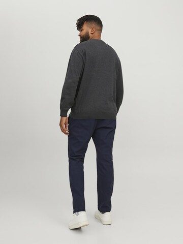 Jack & Jones Plus Slimfit Chinobyxa 'JPSTMarco JJDave' i blå