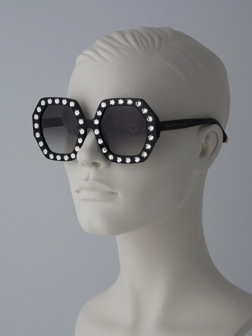 Philipp Plein Sonnenbrille‌‌ in Schwarz: Vorderseite