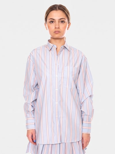 LACOSTE Chemisier 'LONG-SLEEVED MULTICOLOR BLUE SHIRT' en XXXS en bleu clair, Vue avec produit