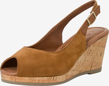 TAMARIS Sandals in Brown: front