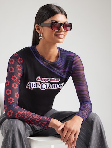 Tricou 'COBAIN' de la Desigual pe mov: față