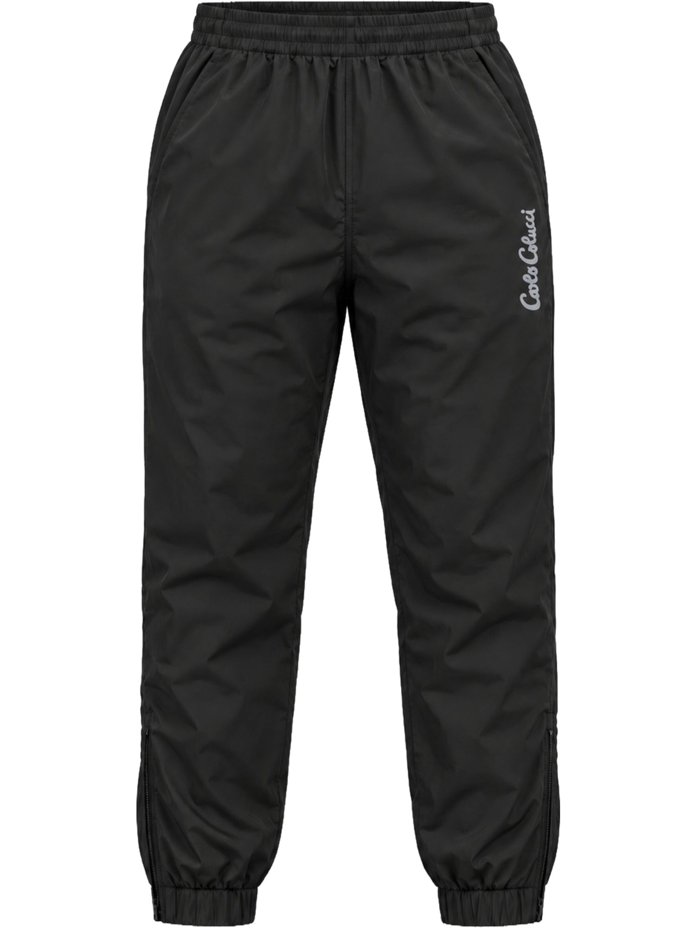 Carlo Colucci Loosefit Hose 'Froku' in Schwarz: Vorderseite