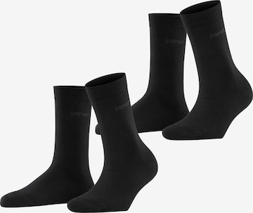 ESPRIT Socken 'Uni 2-Pack' in Schwarz: Vorderseite