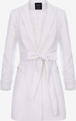AVENUE N°29 - Blazer 'Single Breasted Wool Blazer With In Seam Belt' en blanco: frente
