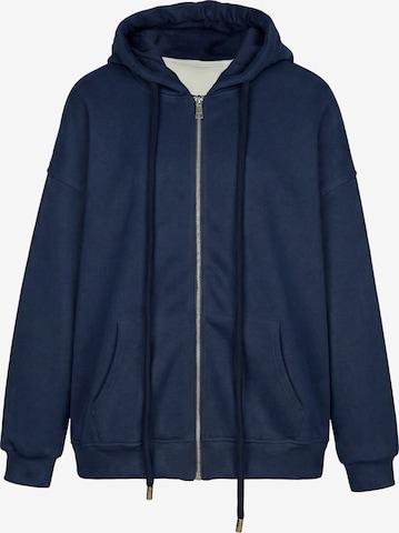 MYMO - Sudadera con cremallera en azul: frente
