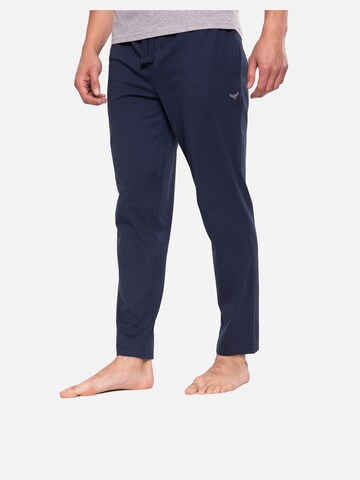 Threadbare Regular Pyjamabroek 'Rene' in Blauw: voorkant