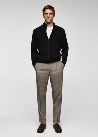 MANGO MAN Strickjacke 'Gino' in Schwarz