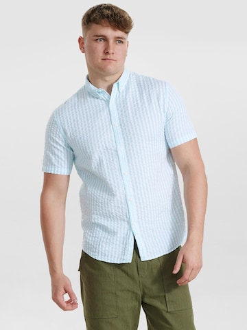 Dxnmxrk Shirt 'DXConstantin' in Blau: Vorderseite