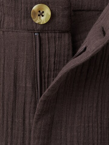 MANGO Loosefit Broek 'CALELLA' in Bruin