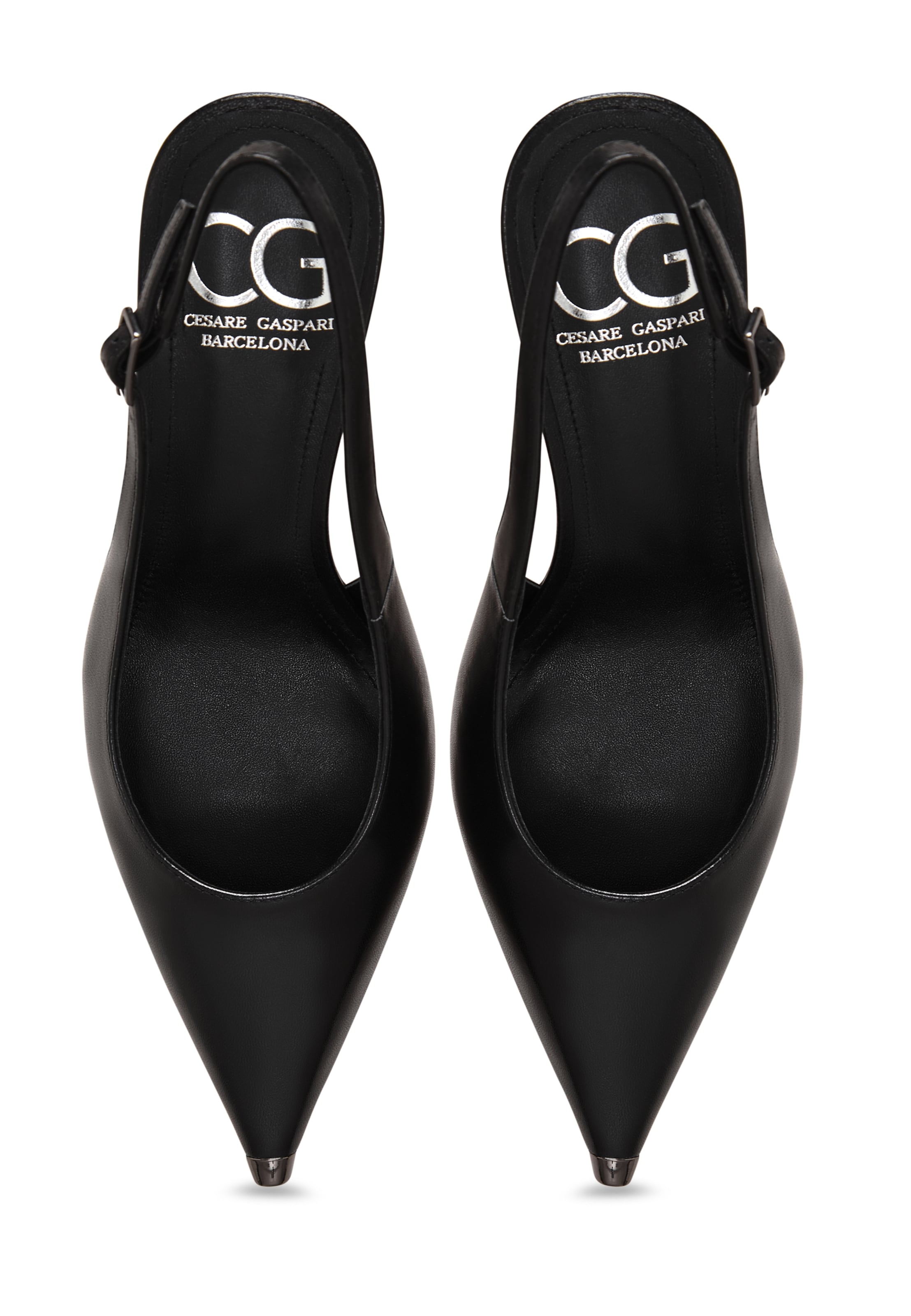 CESARE GASPARI Slingback pumps in Black