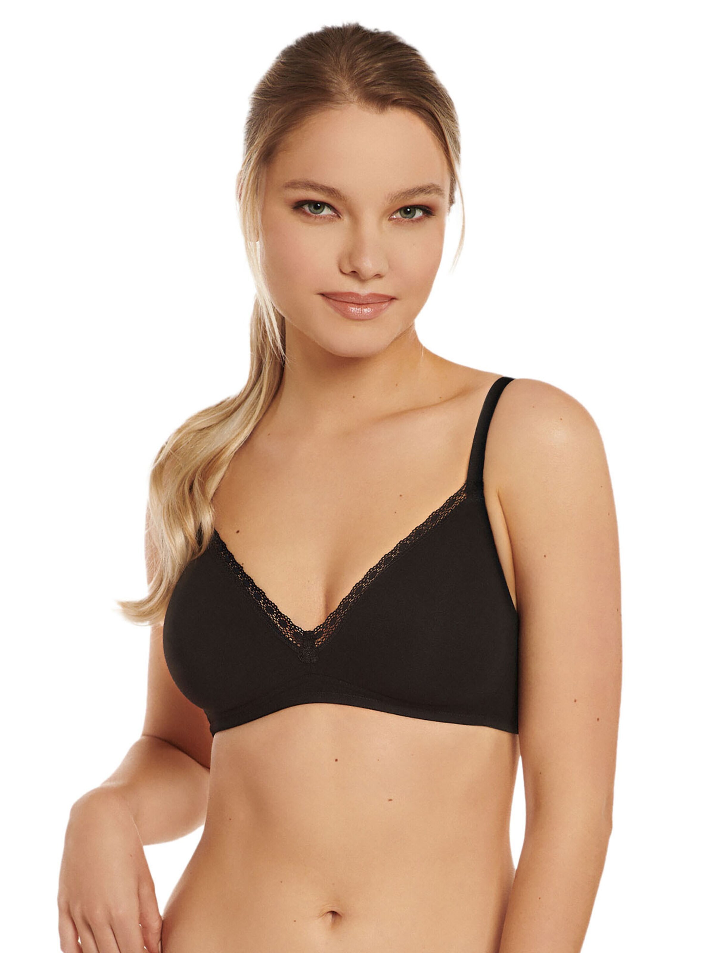 Lisca Triangle Bra 'Ines' in Black: front
