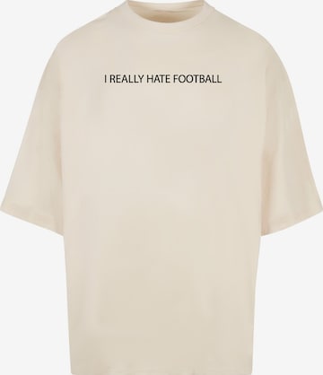 Maglietta 'Hate Football Huge' di Merchcode in bianco: frontale