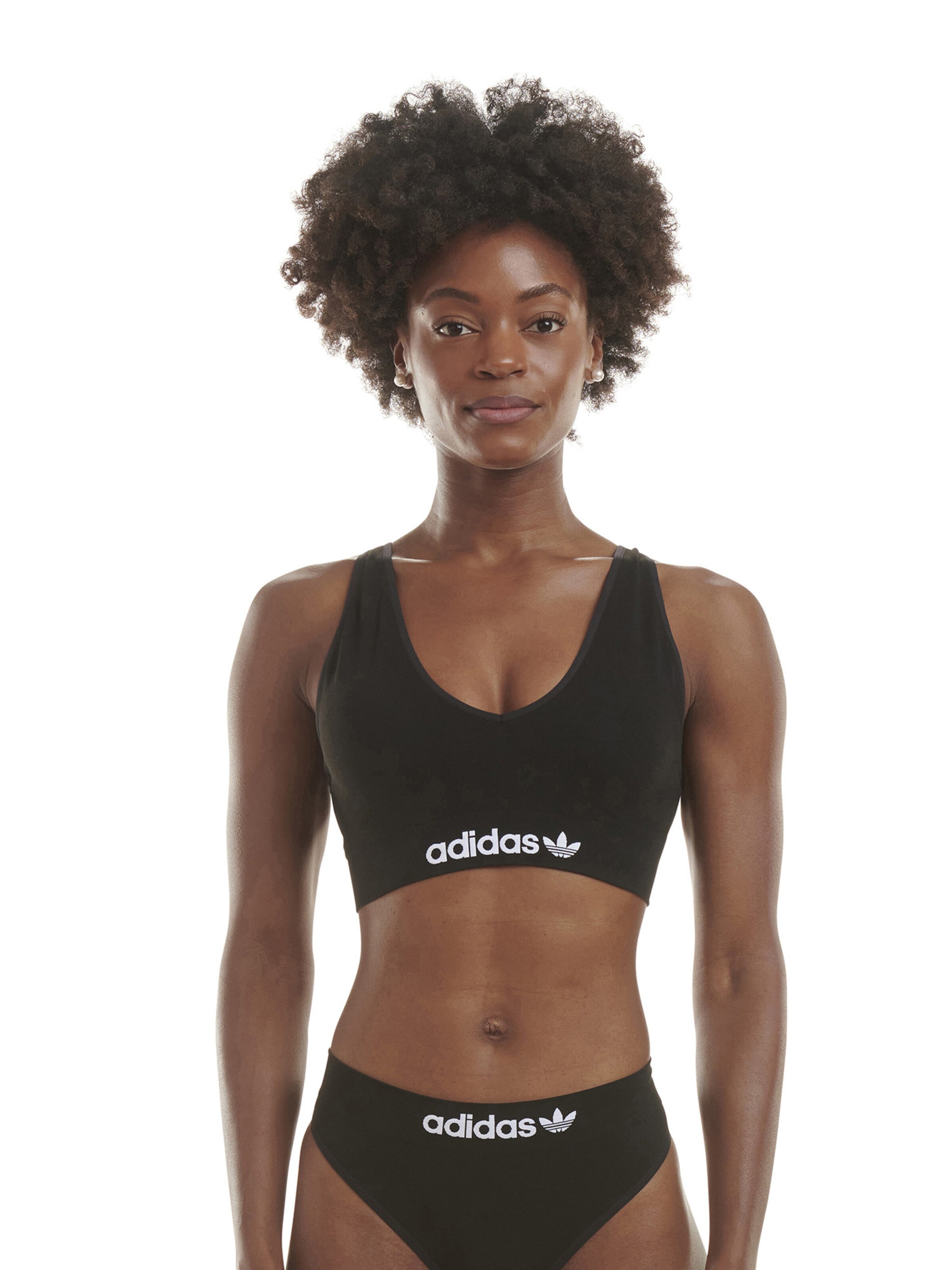 ADIDAS ORIGINALS Bralette Bra ' Low Back ' in Black