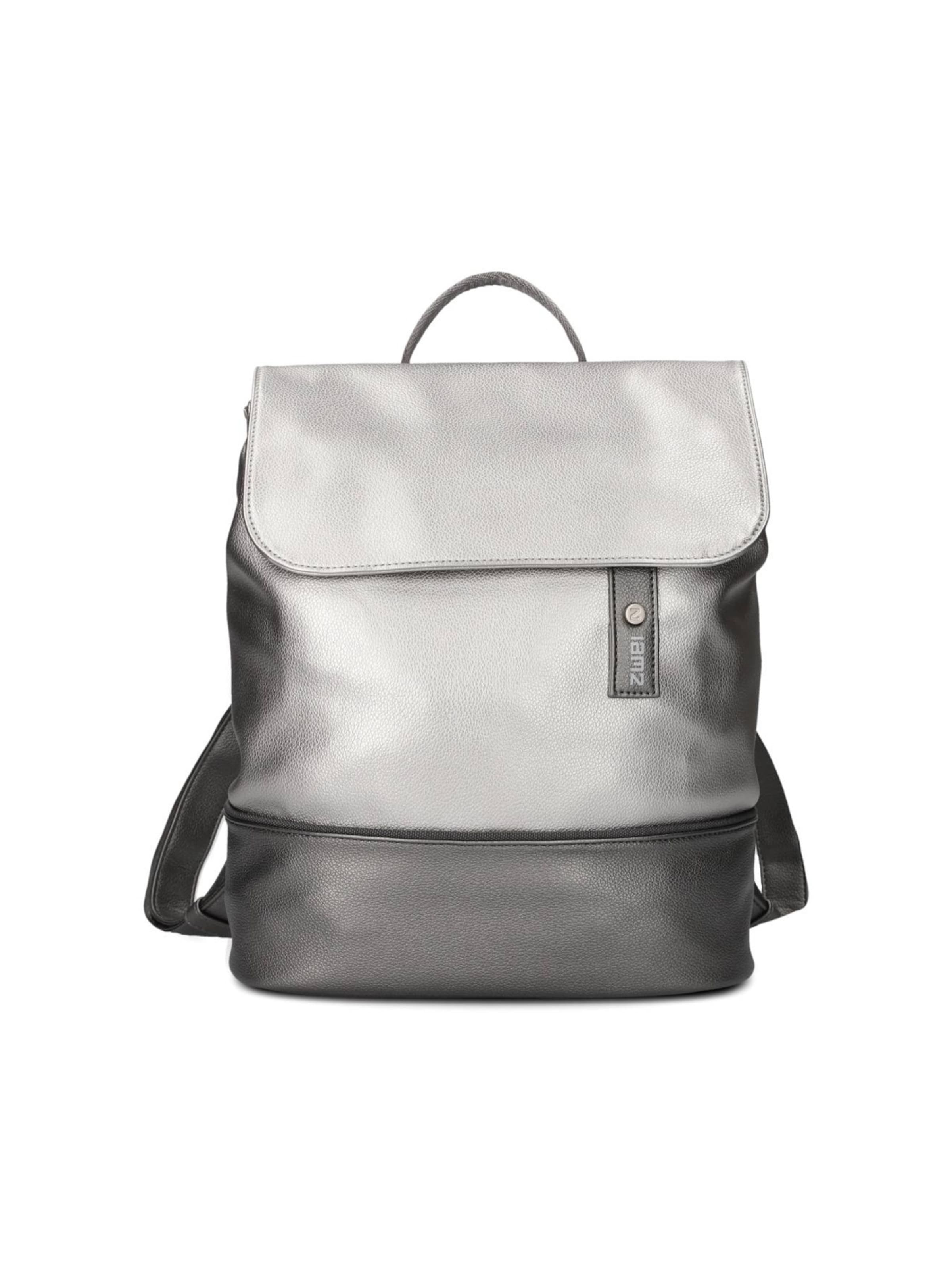 ZWEI Rucksack 'JANA JR13'‌‌‌‌‌‌‌‌‌‌ in Silber: Vorderseite