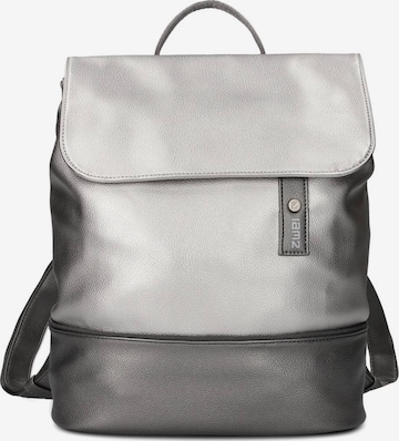 ZWEI Rucksack 'JANA JR13' in Silber: Vorderseite