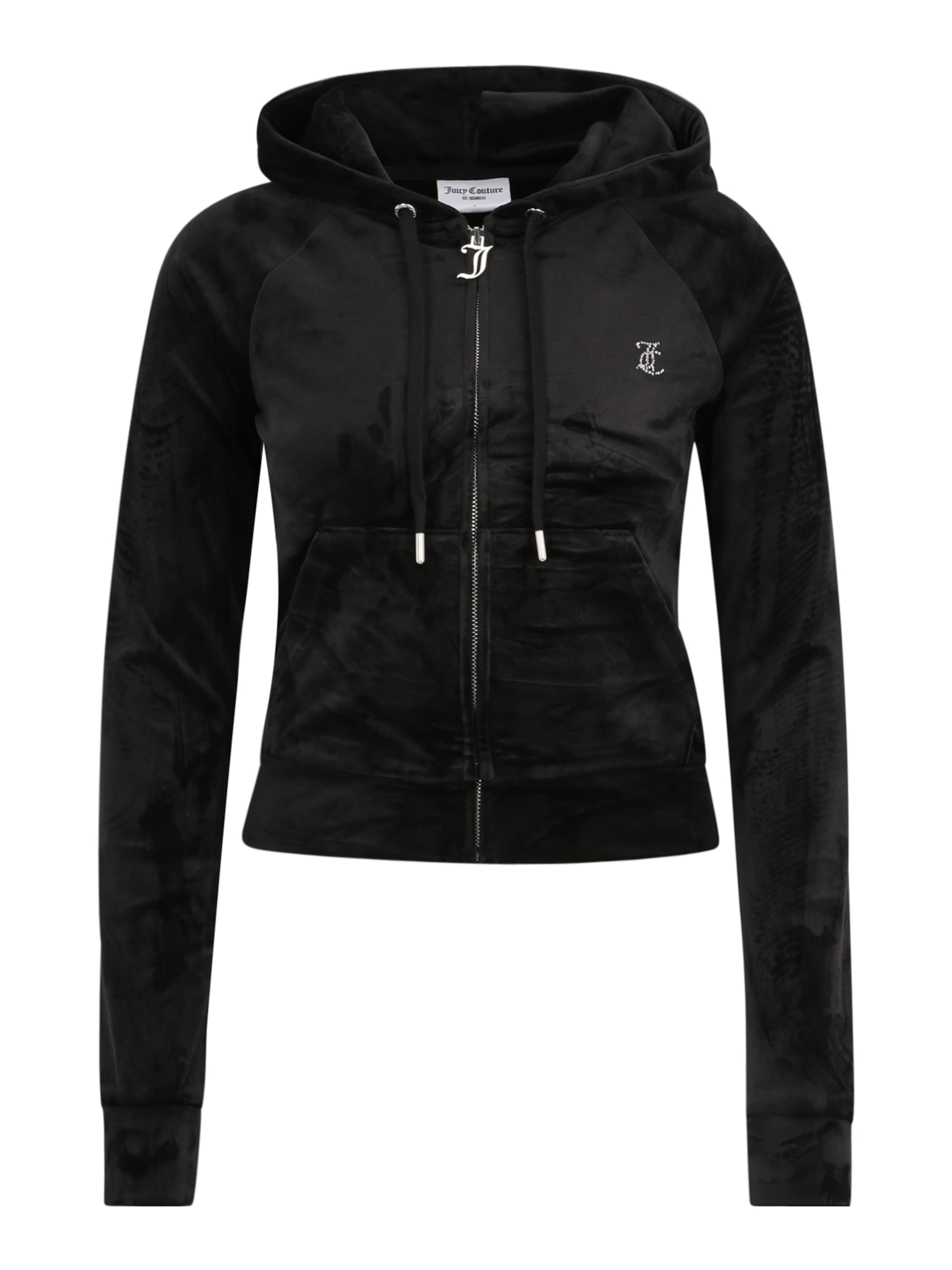 Juicy Couture Tall Кофта на молнии 'MADISON' в Черный: спереди