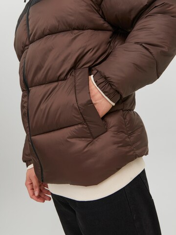 JACK & JONES Winterjas 'TOBY' in Bruin