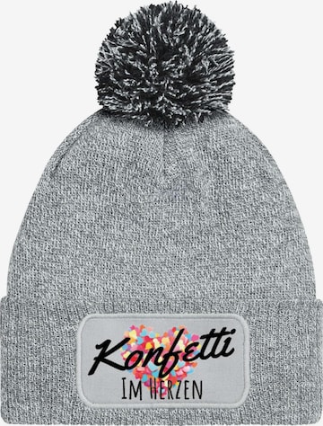 Youth Designz Beanie 'Konfetti im Herzen' in Grey: front