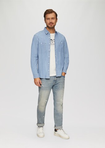 s.Oliver Regular fit Overhemd in Blauw