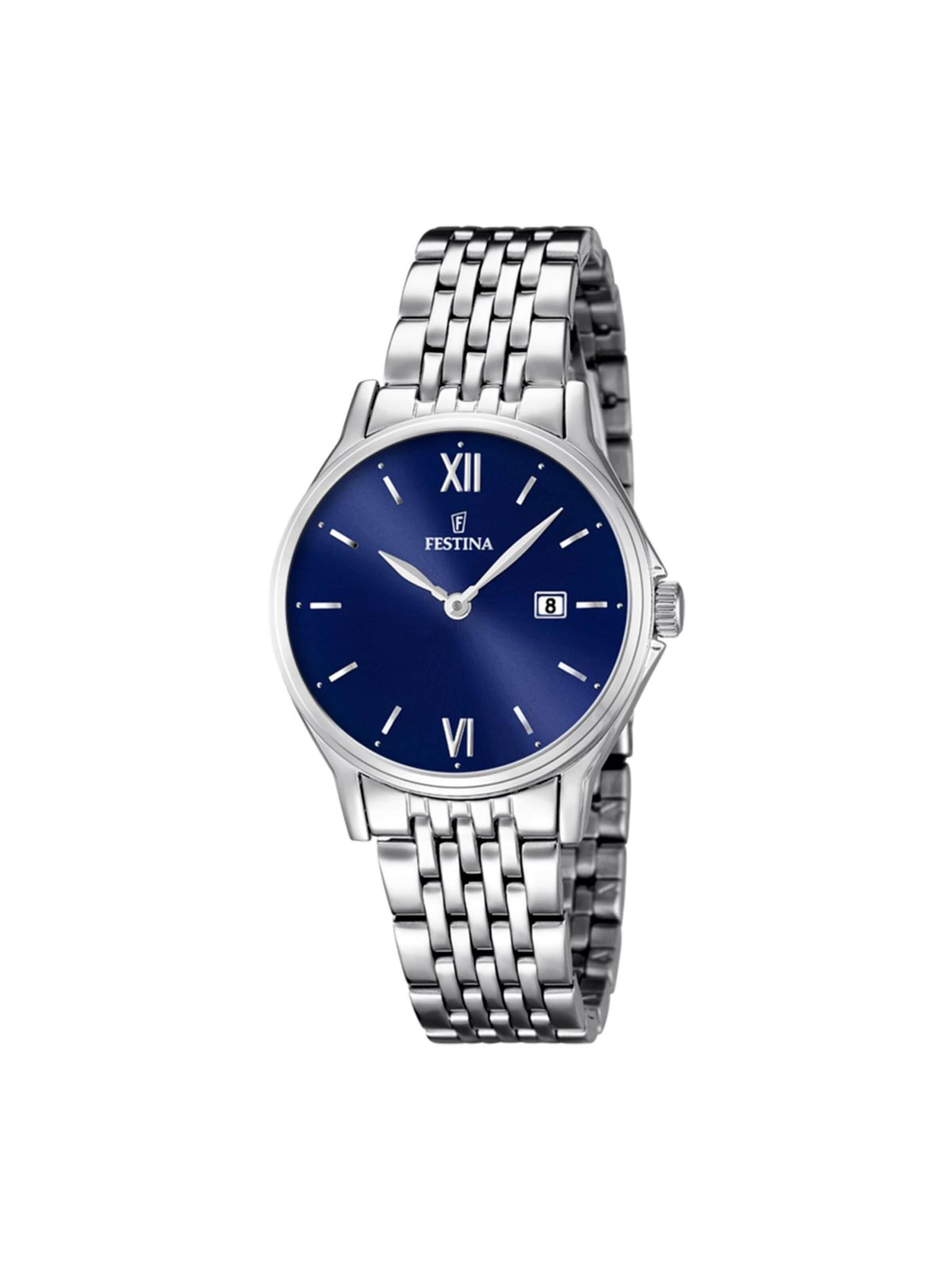 Montre à affichage analogique 'Festina - Watch Classics - Quartz watch movement - Watch case width: 30.6 mm' FESTINA en bleu : devant