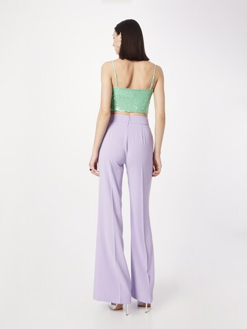 PINKO Wide leg Pleated Pants in Purple