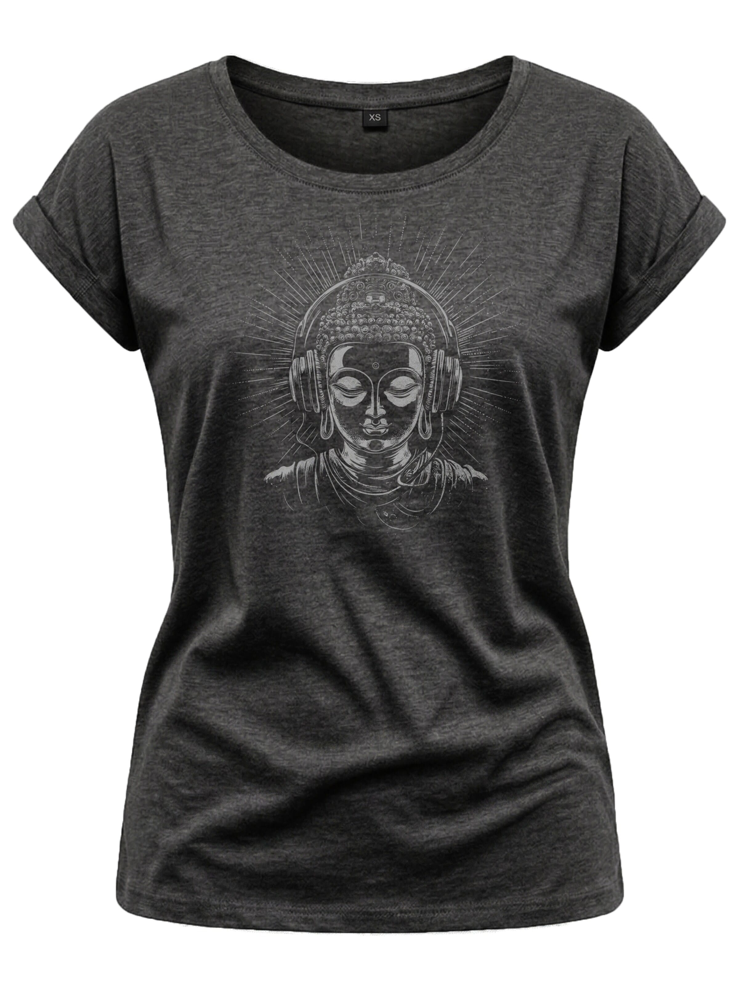 MAKAYA Shirt 'Buddha' in Grey: front