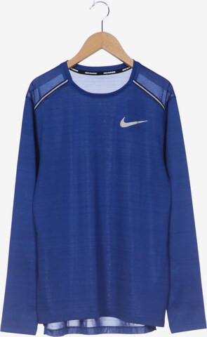 NIKE Langarmshirt M in Blau: predná strana