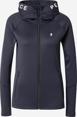 PEAK PERFORMANCE Sports sweat jacket in Black: front