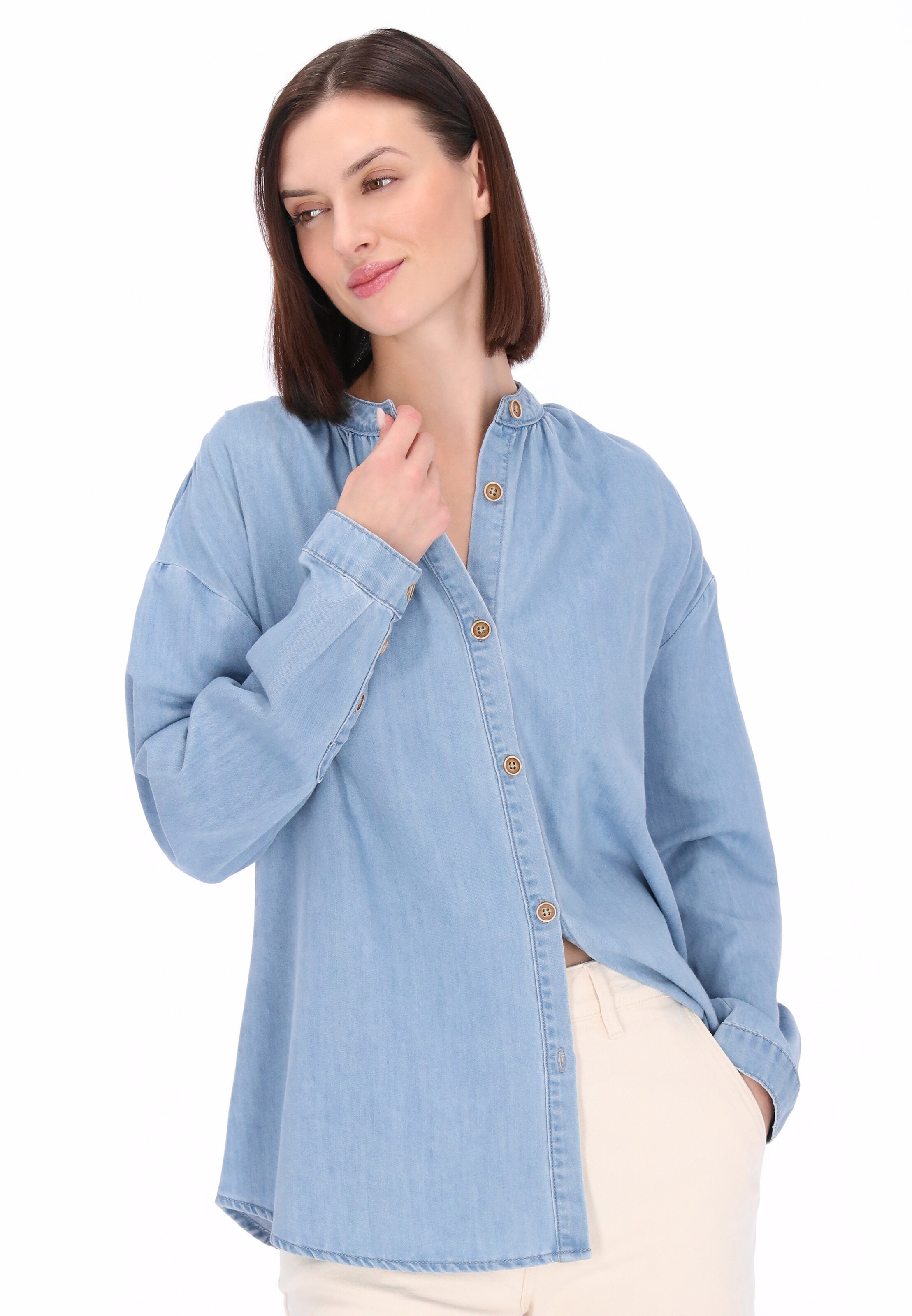 usha BLUE LABEL - Blusa em azul: frente