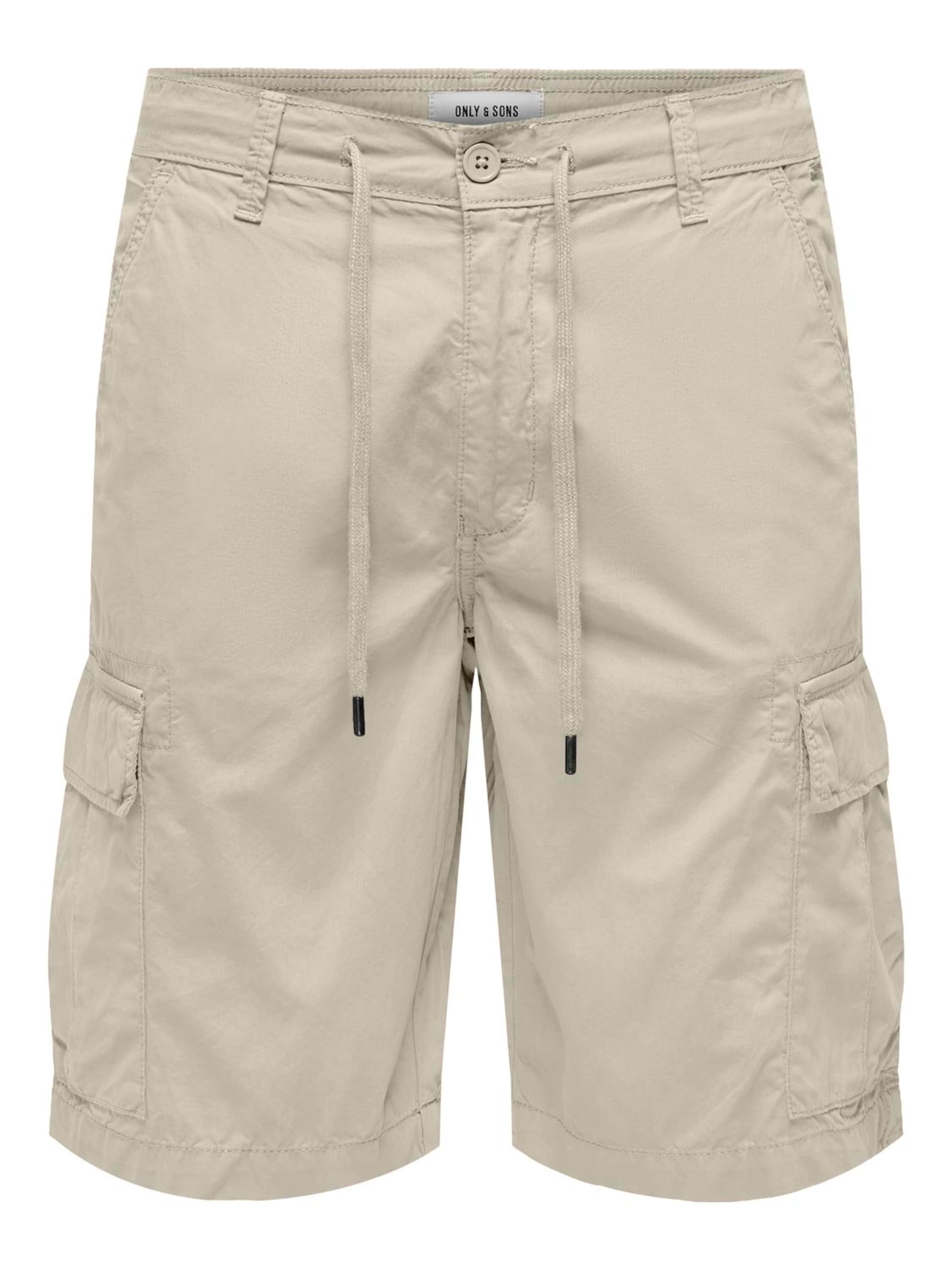 Only & Sons Regular Cargo Pants 'LOC' in Grey: front