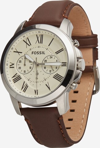 FOSSIL Analoog horloge 'GRANT' in Bruin: voorkant