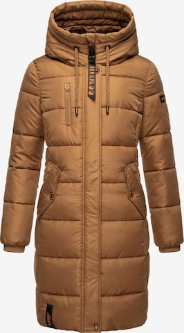 MARIKOO Winter coat 'Yuikoo' in Brown: front
