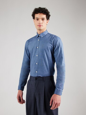 Slim fit Camicia business di Lindbergh in blu: frontale