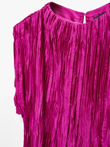 MANGO Blouse 'COLUMN' in Roze