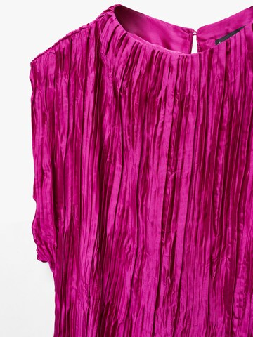 MANGO Bluse 'COLUMN' in Pink