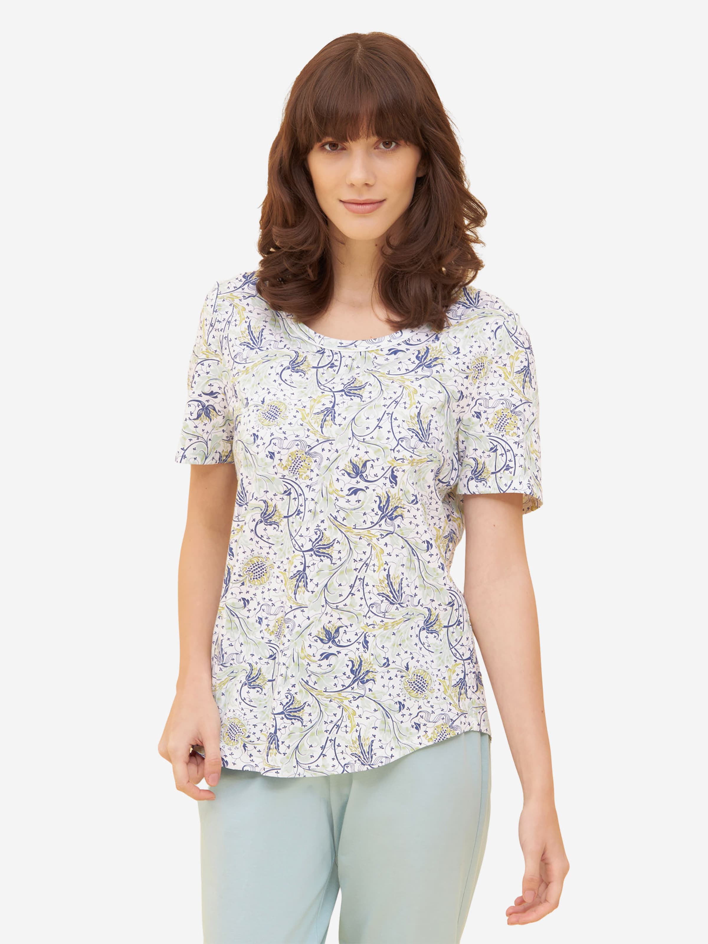 Rösch Pajama shirt ' Basic ' in Blue: front