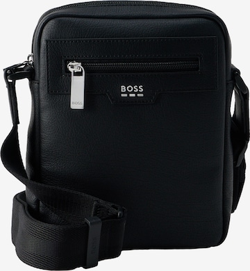 BOSS Olkalaukku 'Lewys_NS' värissä musta: etupuoli