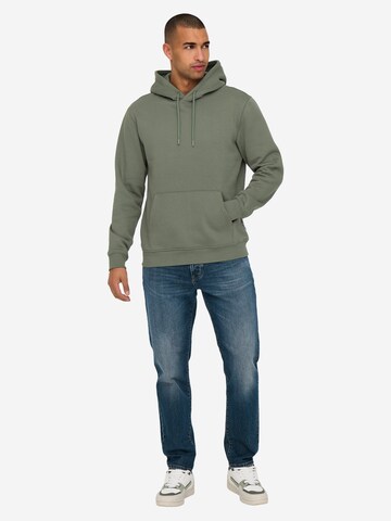 Only & Sons Sweatshirt 'ONSConnor' in Green