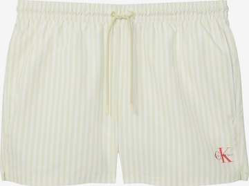 Shorts de bain Calvin Klein Swimwear en blanc : devant