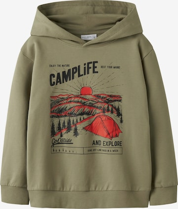 NAME IT Sweatshirt in Groen: voorkant