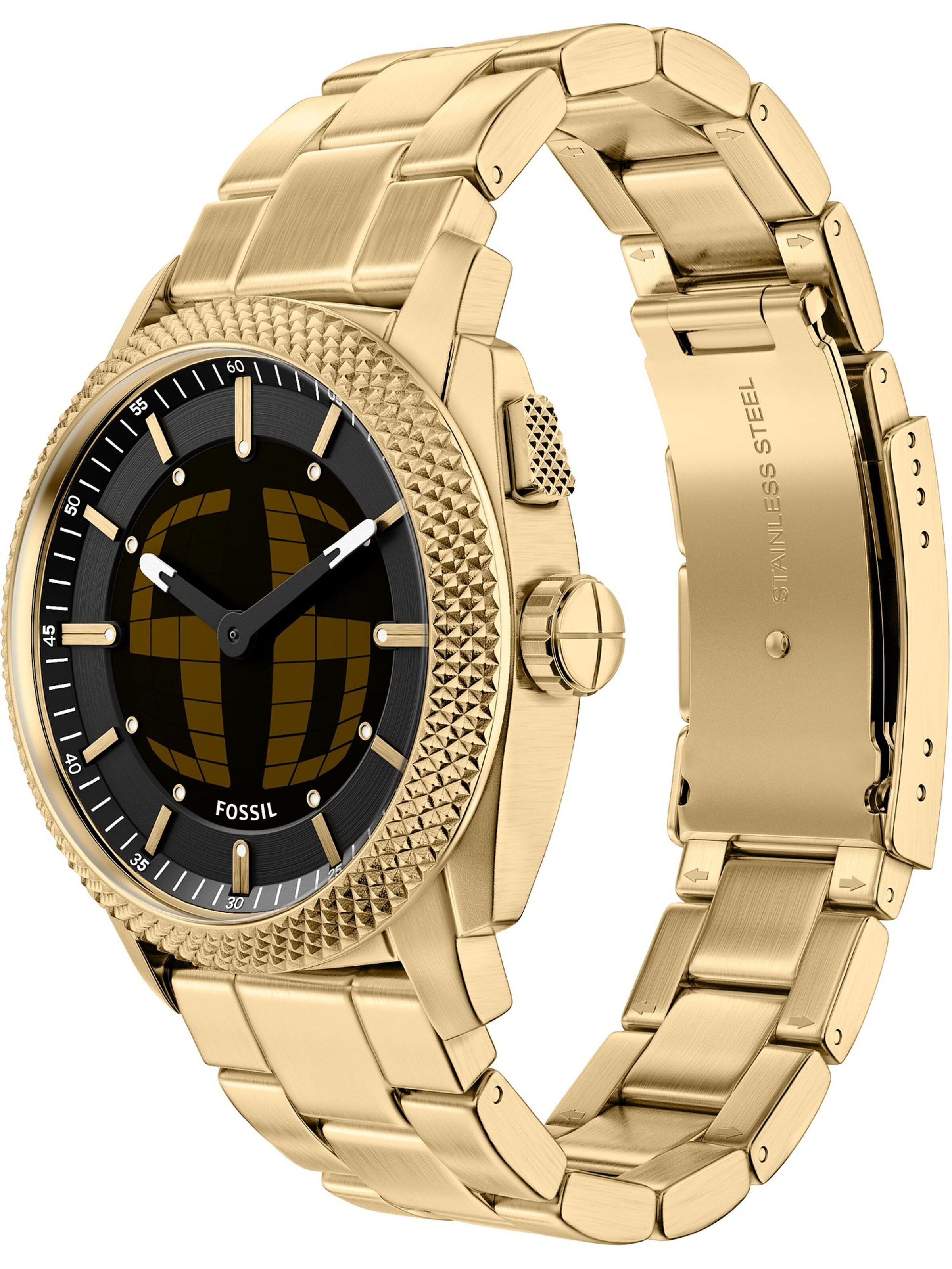FOSSIL Analoguhr in Gold: Vorderseite