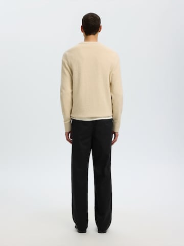Loosefit Pantalon chino 'SLM220-MILES' SELECTED en noir