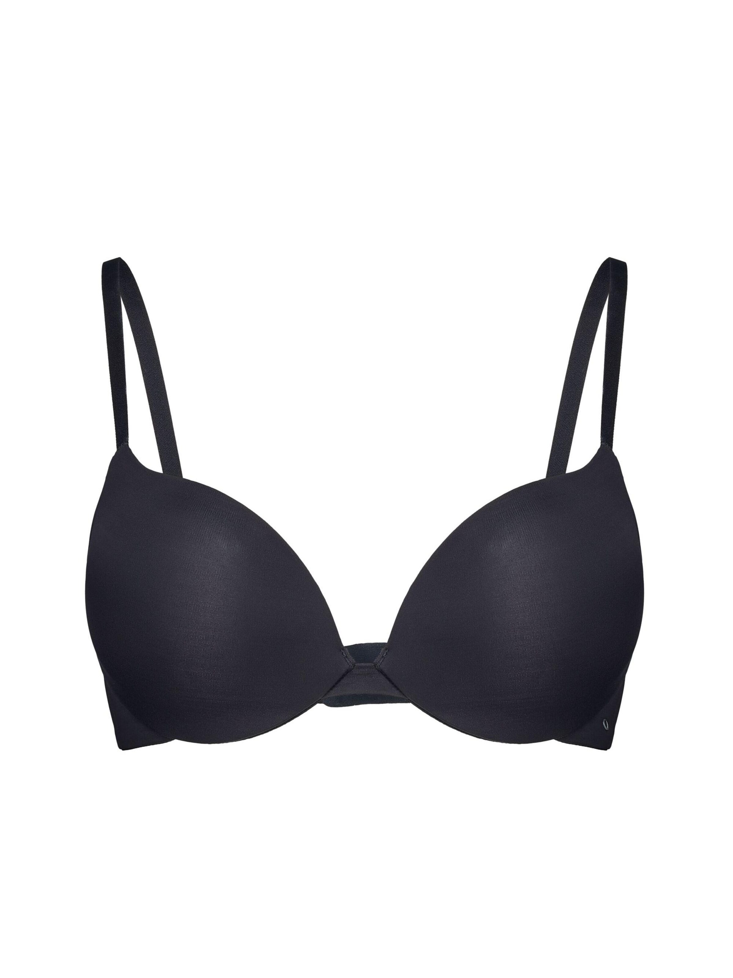 ESOTIQ - Push-up Sujetador 'Super-Push-up-BH 2 Size Up, glatte Cups Q1.04 abnehmbaren Trägern' en negro